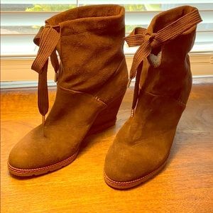 Kate Spade brown suede booties size 9